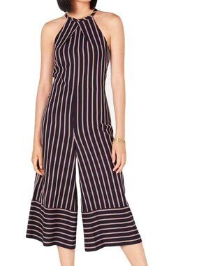 Tommy Hilfiger Navy And Red Stirped‎ Halter Neck Jumpsuit Size XL